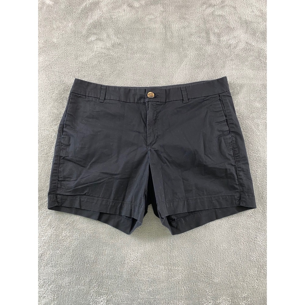 Old Navy‎ Everyday Short Womens 12 Black Chino Mid Rise Cotton Twill Shorts